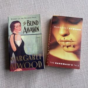 Margaret Atwood 2 books lot, ‘The Handmade’s Tale’, ‘The Blind Assasin’ Novel